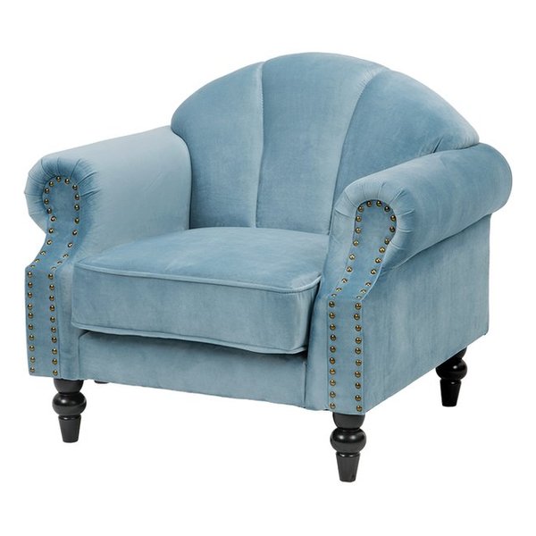 e-zoa.com｜[萩原 (ハギハラ)] ソファ 一人掛け ライトブルー 幅83