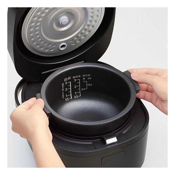 SHARP (シャープ)] ジャー炊飯器 [3合炊き/3mm圧釜/ブラック系