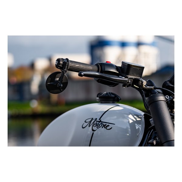 MotoneモートーンバーエンドミラーTRILINE80mmブラック黒2個セット Motone(モートーン) バーエンドミラー TRILINE 80mm アルミ 1個