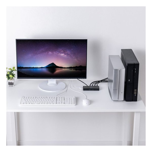 サンワサプライ4K対応HDMIパソコン切替器（エミュレーション非搭載・2：1） SW-KVM2HUUS【4K対応HDMIパソコン切替器（エミュレーション非搭載・2