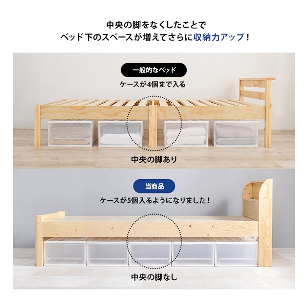 シングルベッド　オマケ付き e-zoa.com｜[萩原 (ハギハラ)] 組立簡単 シングルベッド 2口コンセント