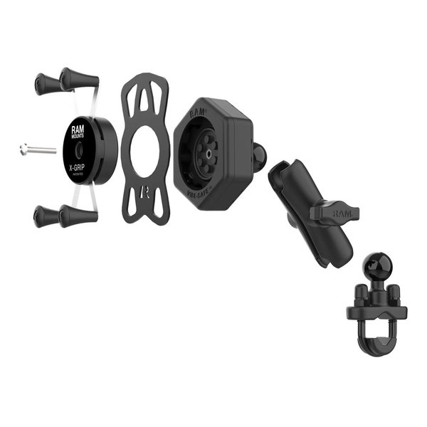 RAM MOUNTS(ラムマウント)] 防振Xグリップ(S)＆U字クランプベース
