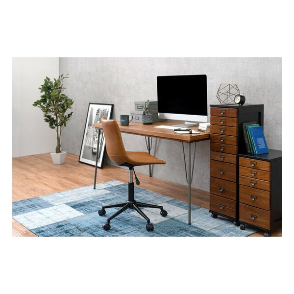 e-zoa.com｜[萩原 (ハギハラ)] キャスター付き昇降チェア(キャメル・幅