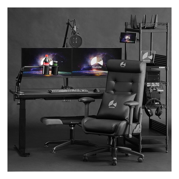 Bauhutte (バウヒュッテ) 電動スーパーゲーミングデスク Bauhutte、高さ40～73cmで調節できる「電動スーパーゲーミング