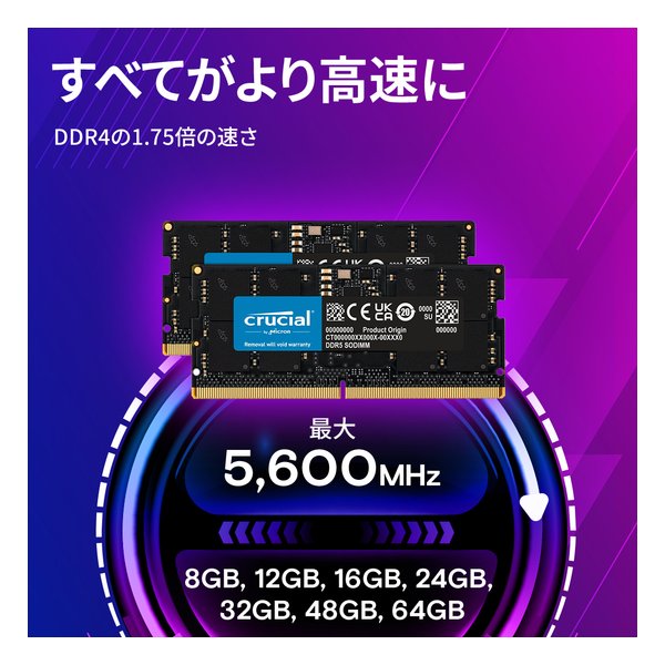 e-zoa.com｜[crucial (クルーシャル)] ノート用メモリモジュール [32GB
