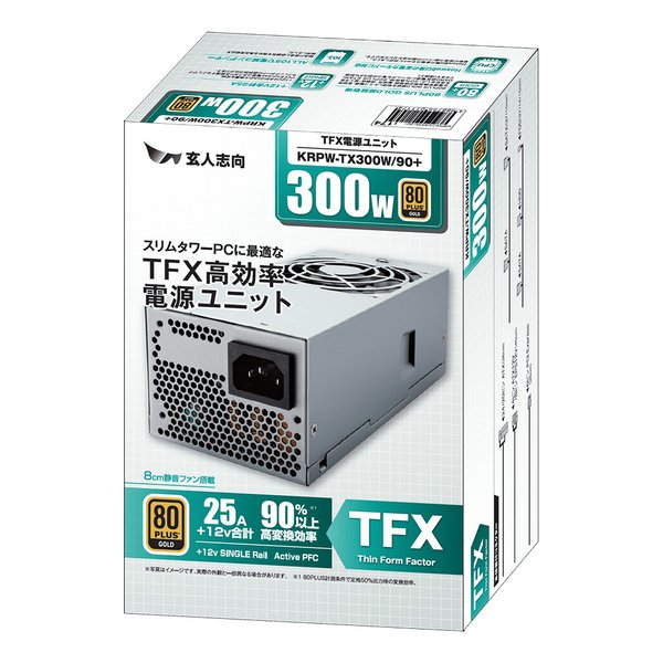 玄人志向 (クロウトシコウ)] PREMIUMシリーズ 300W TFX電源[80+GOLD