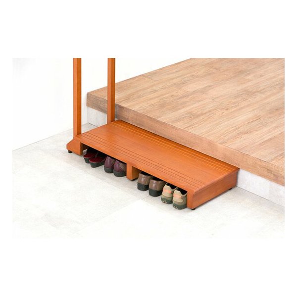 e-zoa.com｜[萩原 (ハギハラ)] 手すり付き 玄関踏み台 片手ワイド