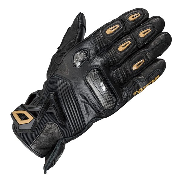 RS TAICHI (アールエスタイチ)] ラプター レザーグローブ BLACK/GOLD