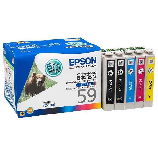 e-zoa.com｜[EPSON (エプソン)] インクカートリッジ IC5CL59 5色パック
