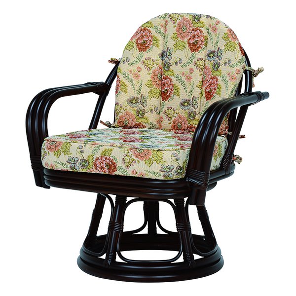 ラタンチェア　回転式　ハギハラ 楽天市場】籐回転椅子【ロータイプ】座面高16cm (籐家具 籐製品