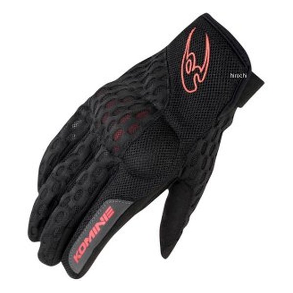 KOMINE R~l GK-243 PROTECT M-GLV BLK RED L 06-243 BK RD L 