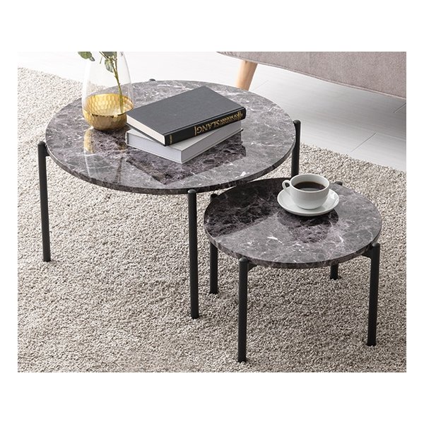 テーブル 64×64×34cm マーブルブラック テーブル-LT- 64×64×34cm マーブルブラック(代引き不可