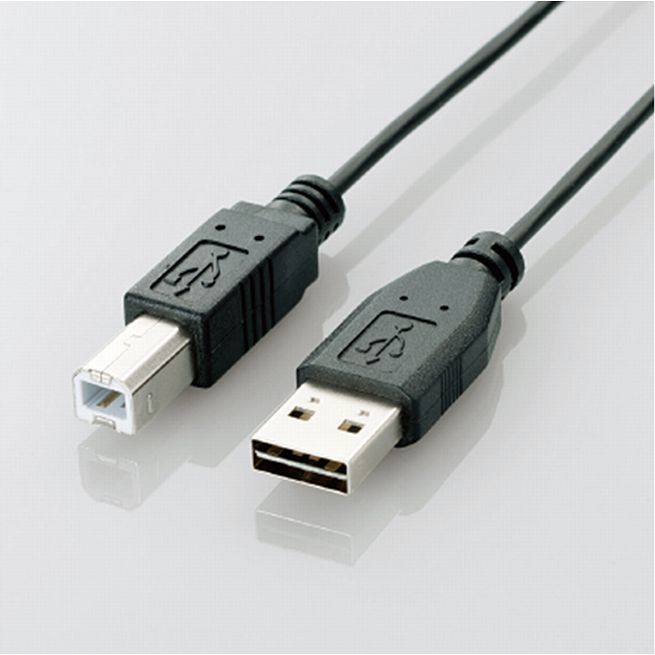 エレコム USBケーブル USB2.0ケーブル（mini-Bタイプ）1.0m ブラック 1.0m┃U2C-M10BK