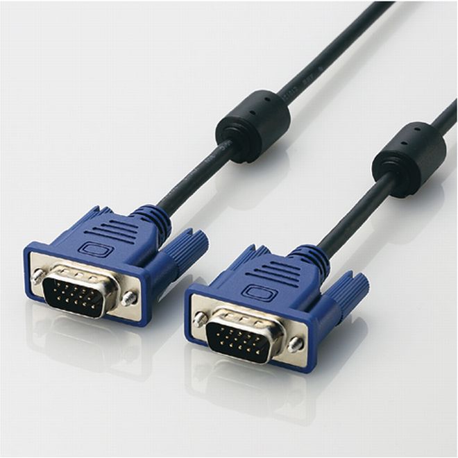 【ポイント10倍】(まとめ) バッファロー ディスプレイケーブル 極細 フェライトコア付 D-Su 15pinオス アイボリー 10m BSDCV100 1本  【×5セット】