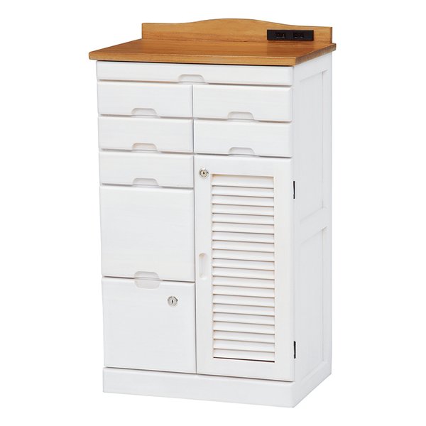 FAX台/ 電話台/ 小型キャビネット/引き出しあり 電話台 FAX台 でんわ台 ファクス台 完成品 コード穴付 木製 収納 90幅