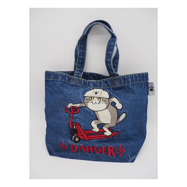 e-zoa.com｜[メイカーズ] デニム刺繍B4トート 仕事猫 ※DANGER