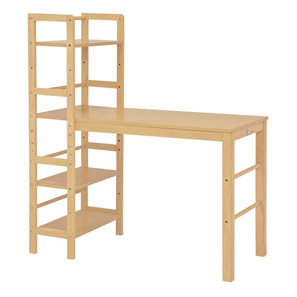 梅原様 e-zoa.com｜[萩原 (ハギハラ)] 棚付デスク (ナチュラル・105cm×50cm