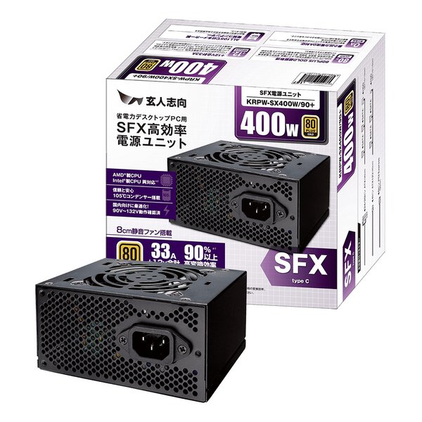 E Zoa Com 玄人志向 クロウトシコウ Premiumシリーズ 400w Sfx電源 80 Gold